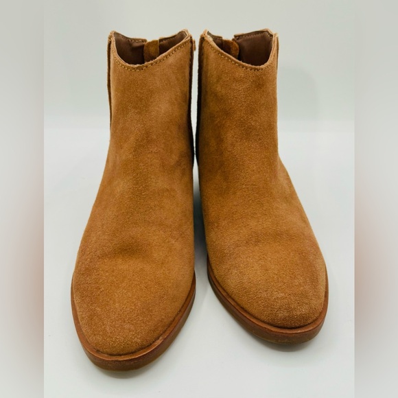 Dolce Vita Tavin Zip Up‎ Brown Suede Ankle Booties1.5” Heel Size 7.5 - Picture 1 of 16